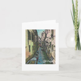 Textile Art Venice Notecard Karte