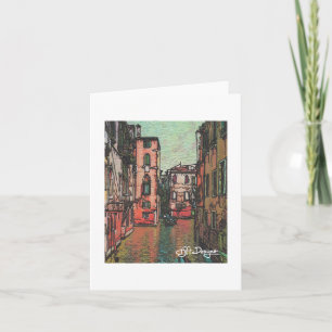 Textile Art Venice Notecard Karte