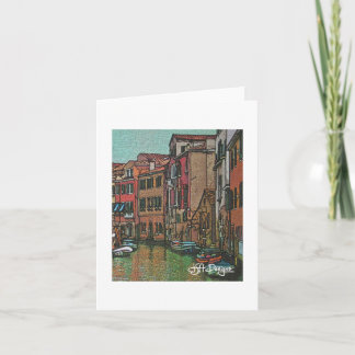 Textile Art Venise Carte pour notes