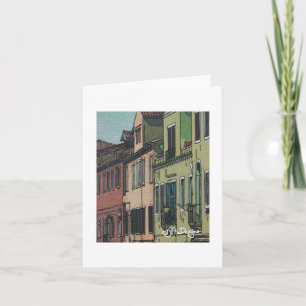 Textile Art Venise Carte pour notes