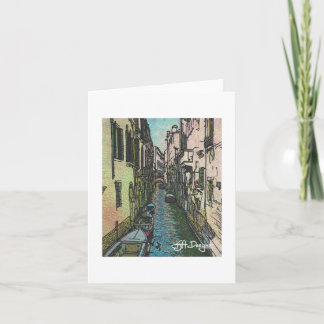 Textile Art Venise Carte pour notes