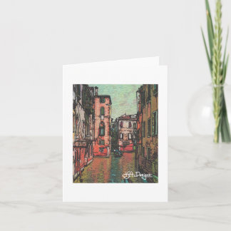 Textile Art Venise Carte pour notes