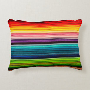 Textile Farbe buntes Gewebe Dekokissen