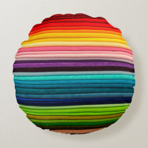 Textile Farbe buntes Gewebe Rundes Kissen
