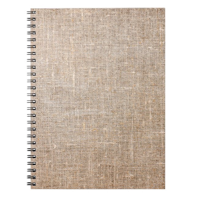 Textile Jute braune Textur Notizblock (Vorderseite)