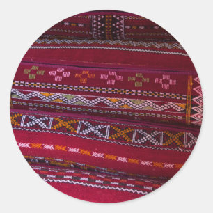 Textile Kissenmuster Runder Aufkleber