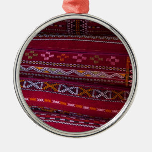 Textile Kissenmuster Silbernes Ornament