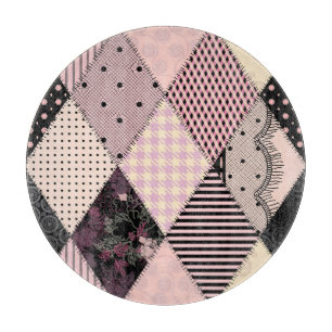 Textile Lingerie: Patchwork Vintages Muster Schneidebrett