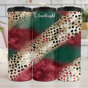 Textiles Patchwork-Tierdruck-Muster Thermosbecher
