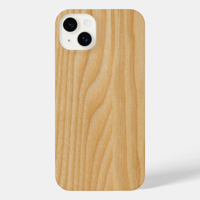 Textilien aus hellem Holz iPhone 14 Plus Hülle (Rückseite)
