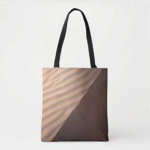 Textilien aus weißem und schwarzem Streifen Tasche