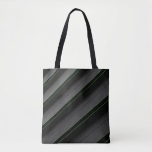 Textilien aus weißem und schwarzem Streifen Tasche