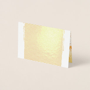 Textilmuster mit leuchtendem Orange und Gold Folienkarte