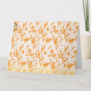 Textilmuster mit leuchtendem Orange und Gold Karte