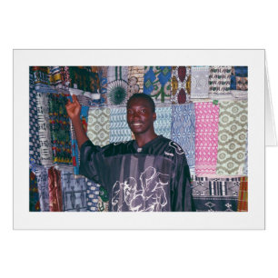 Textilverkäufer an Banjul-Markt