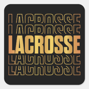 Textkleber für Lacrosse Quadratischer Aufkleber