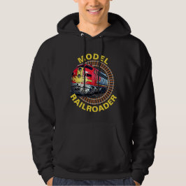 Textmodell Bahnfahrer roter gelber Diesel ändern Hoodie