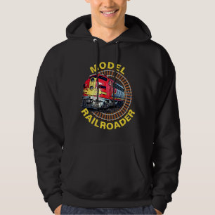 Textmodell Bahnfahrer roter gelber Diesel ändern Hoodie