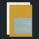 Textsammlung Einladung<br><div class="desc">Geometrischer Schreibmaschine Mustard Sage Hochzeitseinladung mit UAWG Website Details.</div>