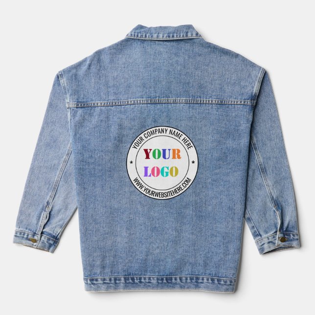 Textsammlung für kundenspezifische Firmenlogos Den Jeansjacke (Rückseite)
