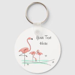 Textschlüsselkette des Flamingo-Trio-4 Schlüsselanhänger