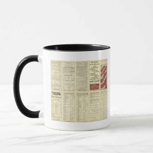 Textseite Atlantische Küstenlinie Tasse (Links)