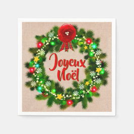 Textserviette für Tischjoyeux-Noël-Cocktail bearbe Serviette