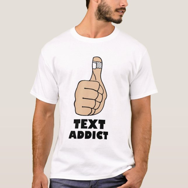 Textsüchtiger T-Shirt (Vorderseite)