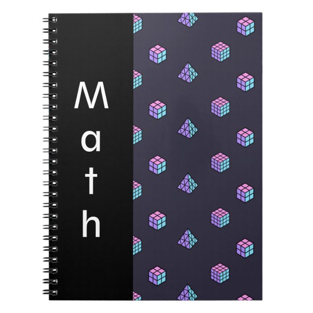 Textsymbol der geometrischen Cube-Illusion editier Notizblock (Vorderseite)