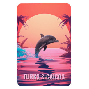 Texttürme und Caicos-Dolphin Magnet