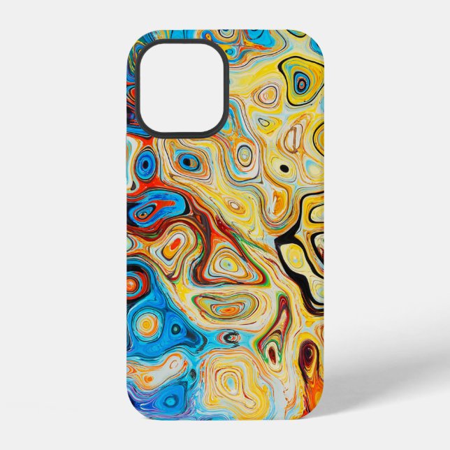 Textur abstrakt struktur farbenfroh iPhone 12 hülle (Rückseite)