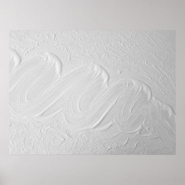 Textur Acrylmalerei weiß Poster (Vorne)
