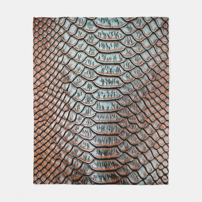Textur aus Hautschleid,Krokodil,l Fleecedecke (Vorderseite)