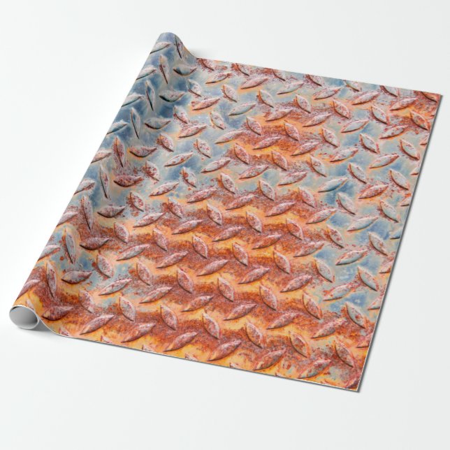 Textur aus rostigem Metallgewebe. Closeup Rusty Me Geschenkpapier (Ungerollt)