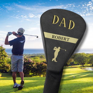 Textur aus schwarzem Leder, benutzerdefinierter VA Golf Headcover