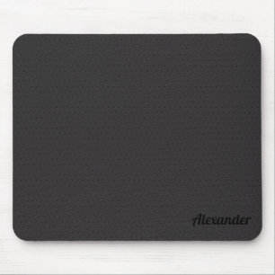 Textur aus schwarzem Leder - Custom Monogram Mouse Mousepad