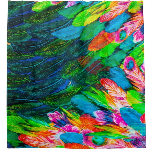 Textur aus Seidenstoff. Hintergrund. farbenfrohe F Duschvorhang (Vorderseite)