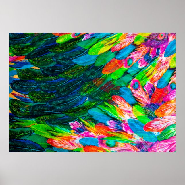 Textur aus Seidenstoff. Hintergrund. farbenfrohe F Poster (Vorne)