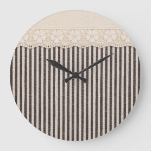 Textur aus Spitzen, Hintergrund. Große Wanduhr