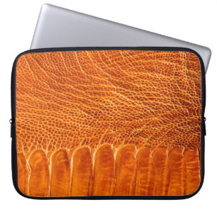 Textur aus Straußenleder Laptopschutzhülle
