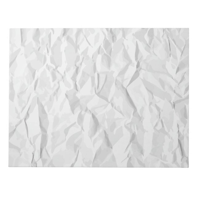Textur aus weißem, geflochtenem Papier Notizblock (Vorderseite)