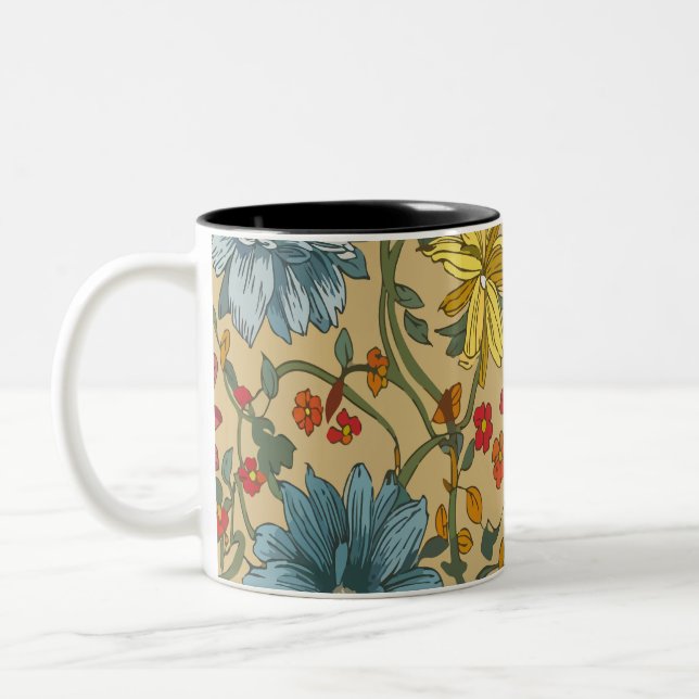 Textur der Blume Zweifarbige Tasse (Links)