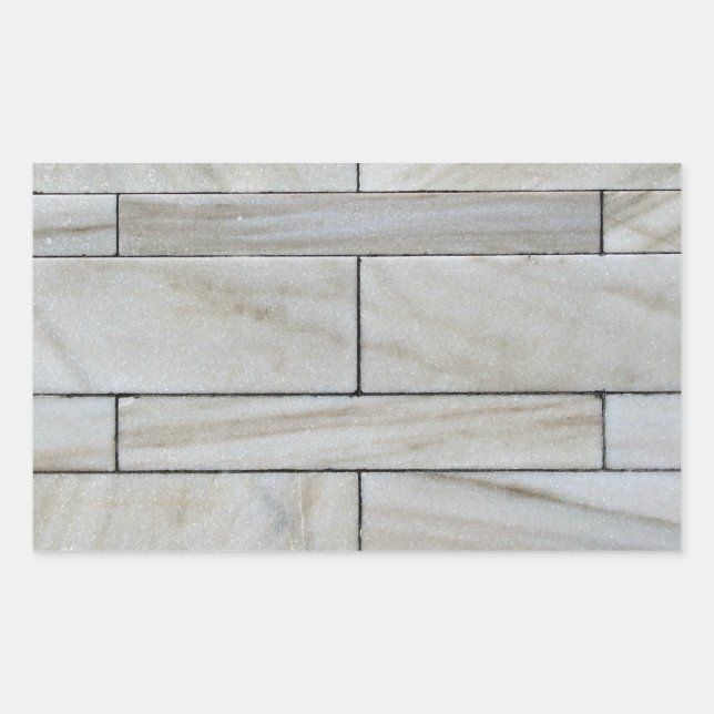 Textur der gestapelten Steinfallplatte Rechteckiger Aufkleber (Vorderseite)