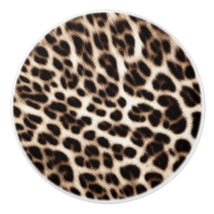 Textur der Pelzhaut aus Leopardenleoparden Keramikknauf