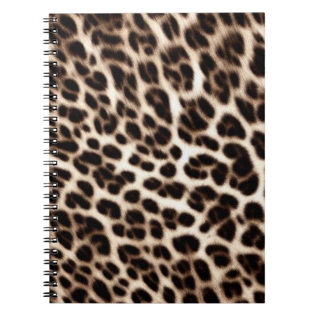 Textur der Pelzhaut aus Leopardenleoparden Notizblock (Vorderseite)