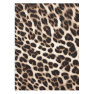 Textur der Pelzhaut aus Leopardenleoparden Tischdecke