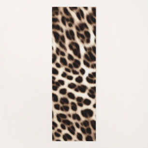 Textur der Pelzhaut aus Leopardenleoparden Yogamatte