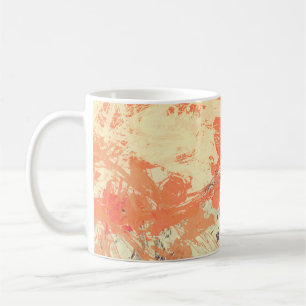 Textur der Pinselstriche von farbiger Farbe, versc Kaffeetasse