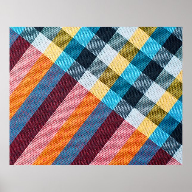 Textur der Stoffe im thailändischen Stil Poster (Vorne)