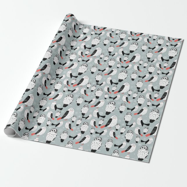 Textur der weißen Owlen Geschenkpapier (Ungerollt)